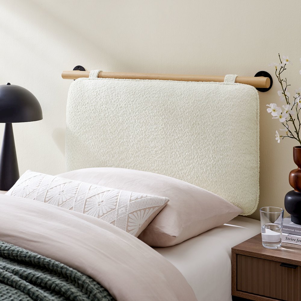 Anela Wall-Mounted Chenille Upholstered Twin Headboard