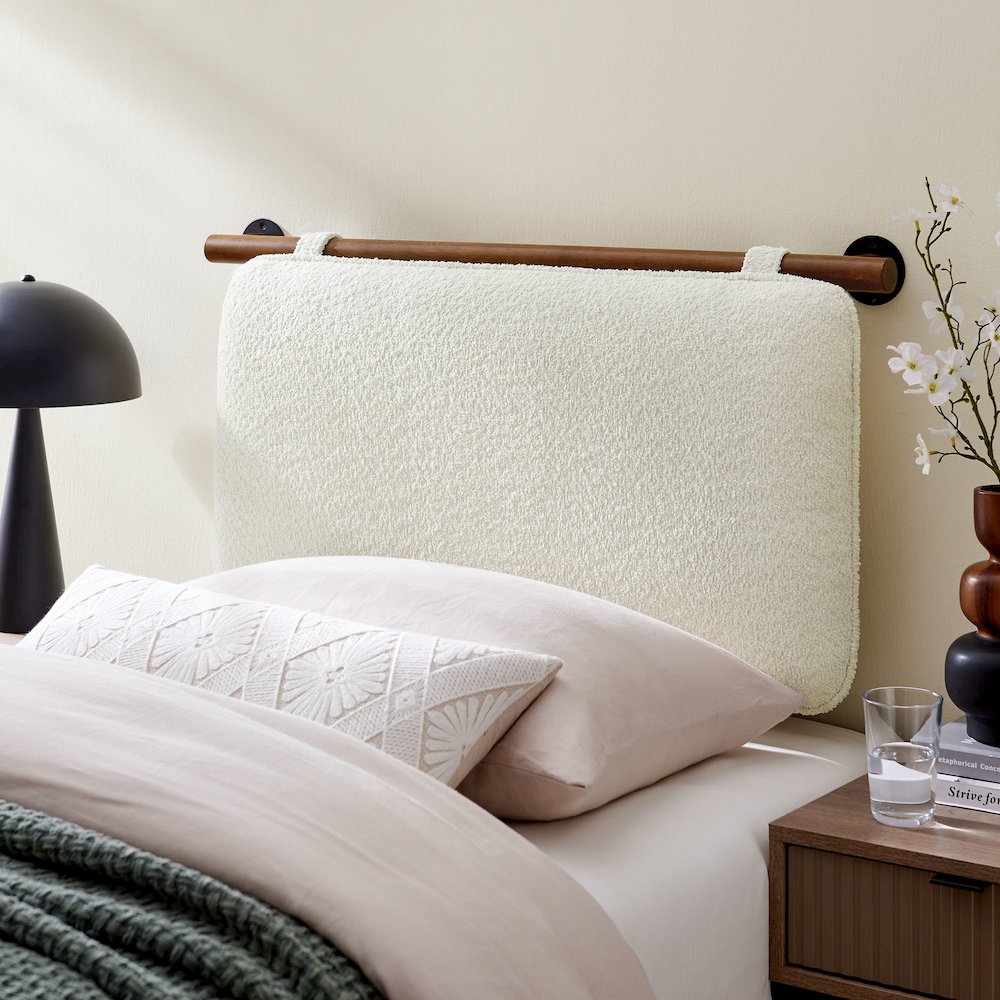 Anela Wall-Mounted Chenille Upholstered Twin Headboard