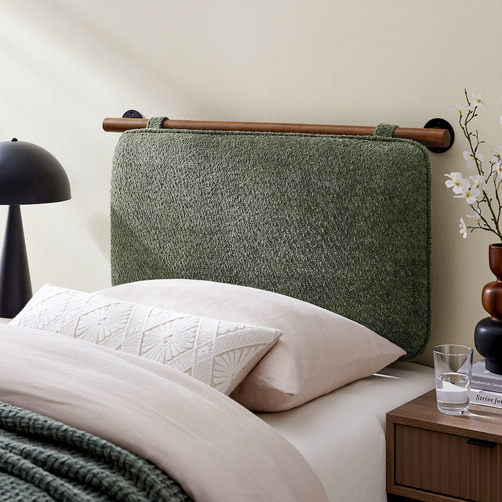 Anela Wall-Mounted Chenille Upholstered Twin Headboard