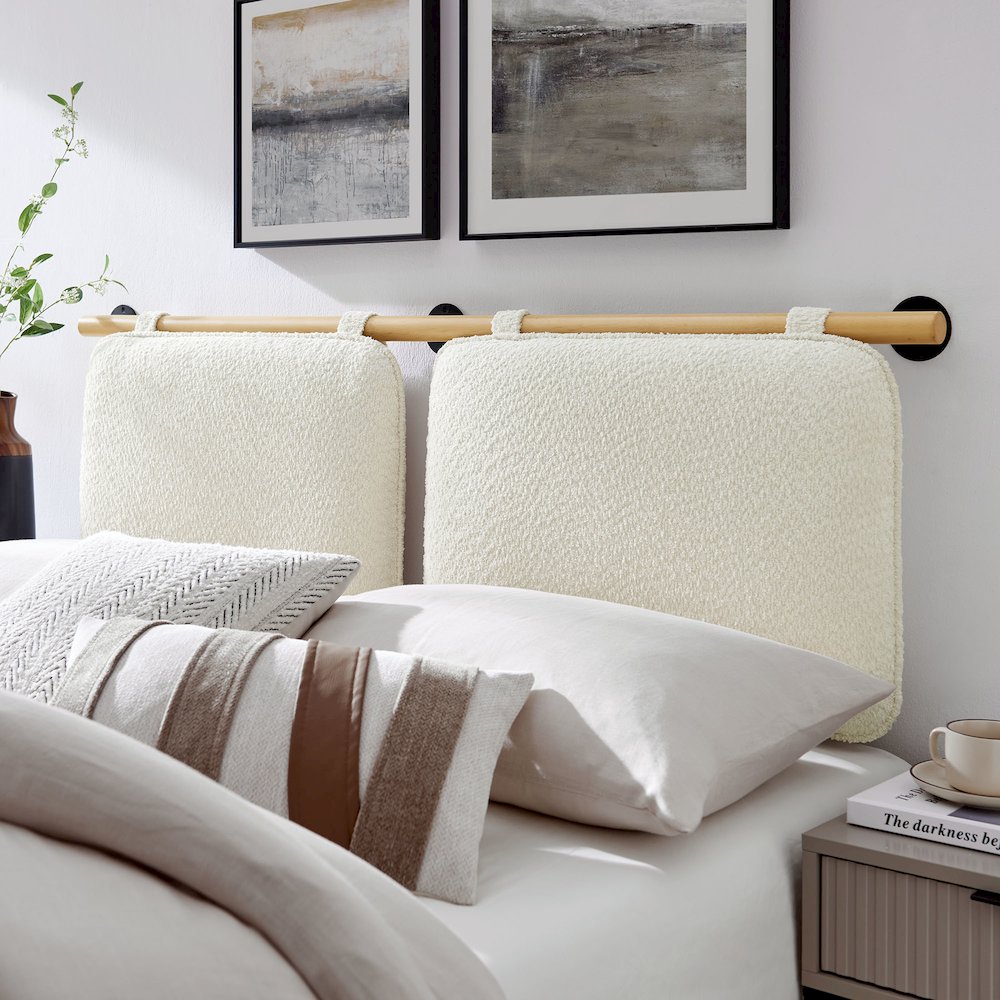 Anela Wall-Mounted Chenille Upholstered Full Headboard