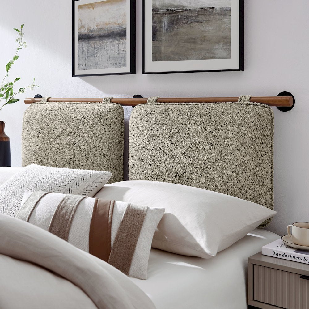 Anela Wall-Mounted Chenille Upholstered Full Headboard