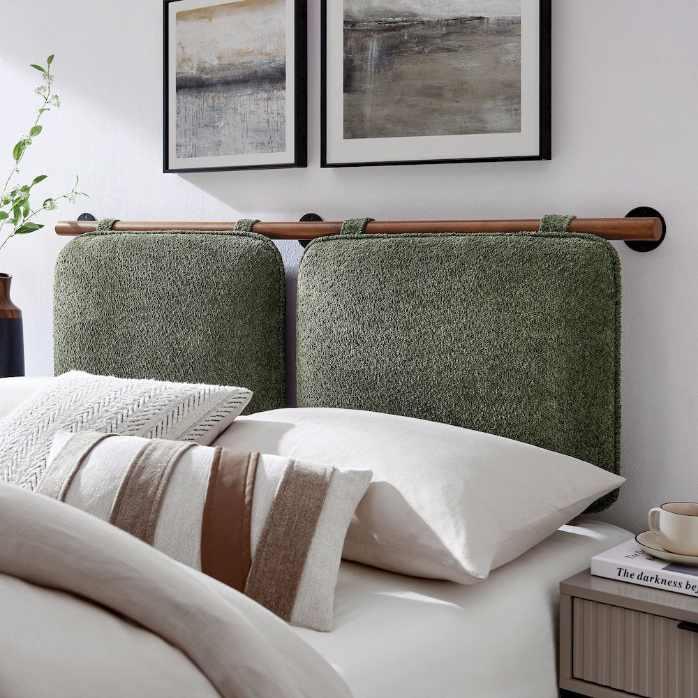 Anela Wall-Mounted Chenille Upholstered Full Headboard
