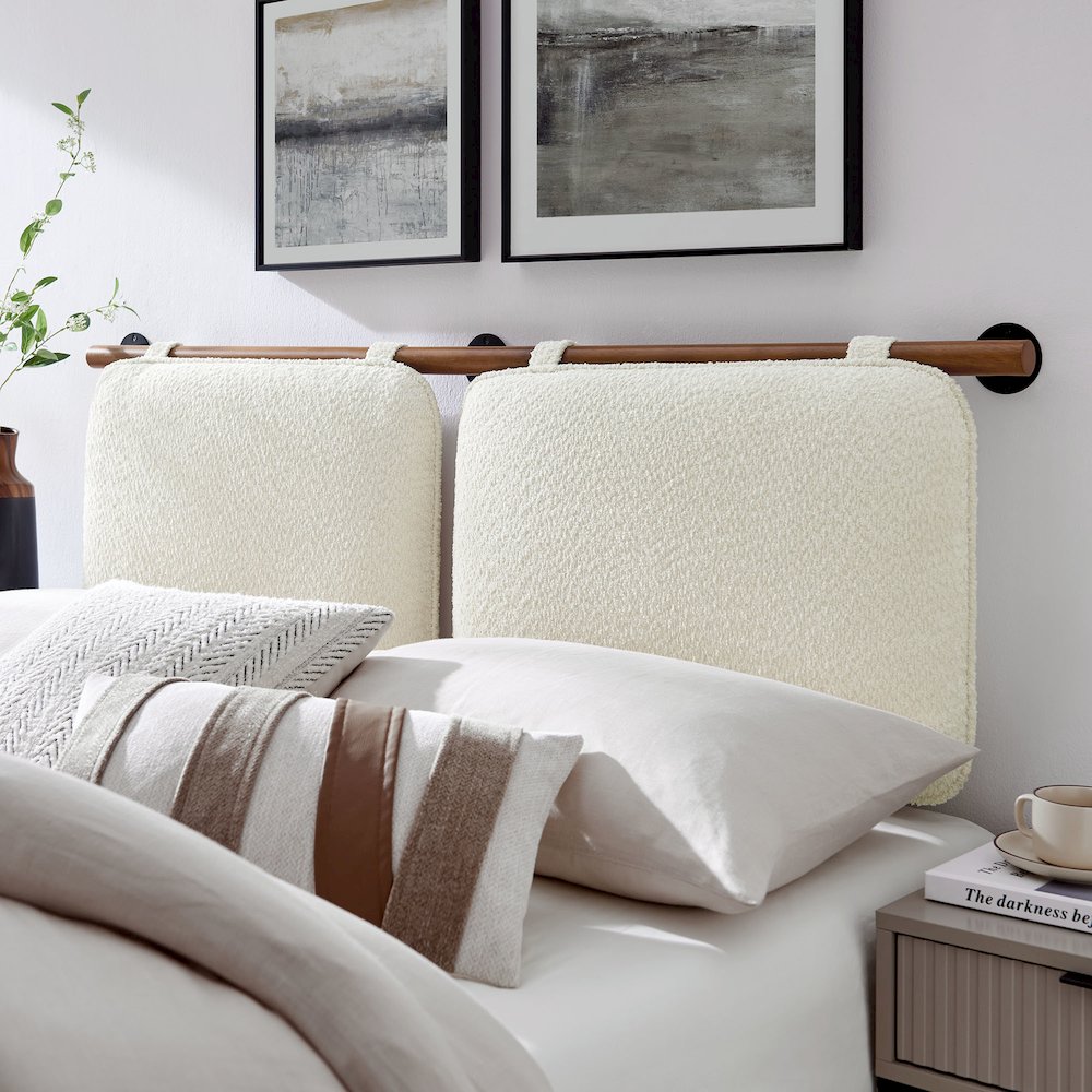 Anela Wall-Mounted Chenille Upholstered Queen Headboard