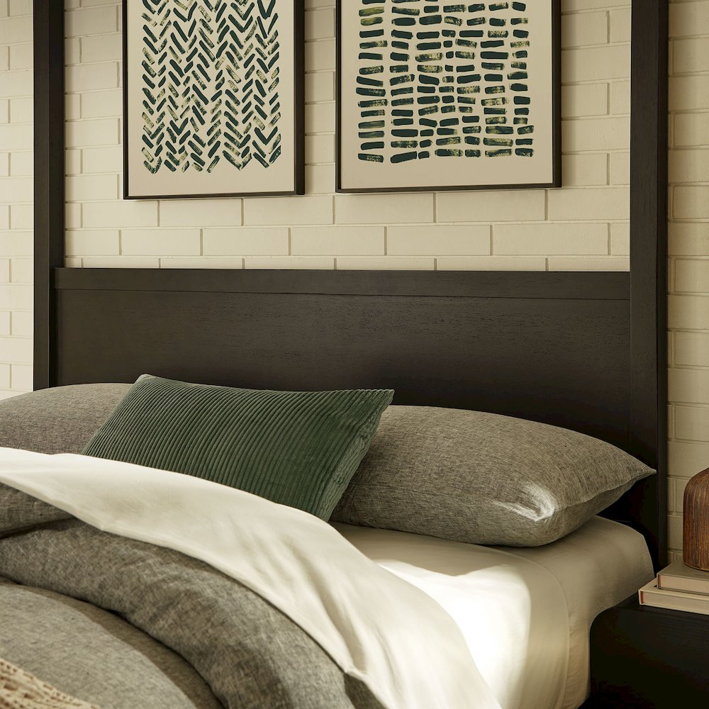Alva Queen Wood Canopy Platform Bed
