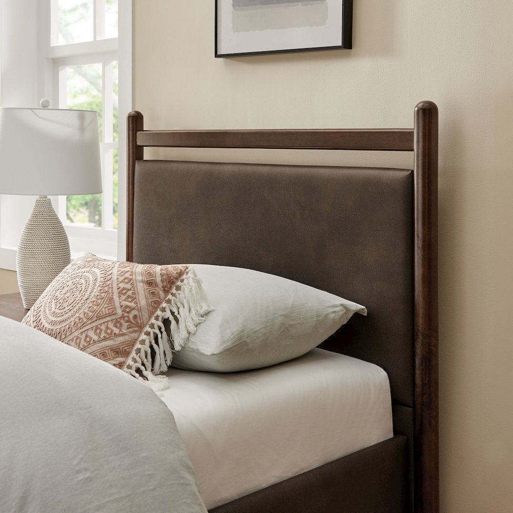 Ginny Twin Size Vegan Leather Platform Bed Frame