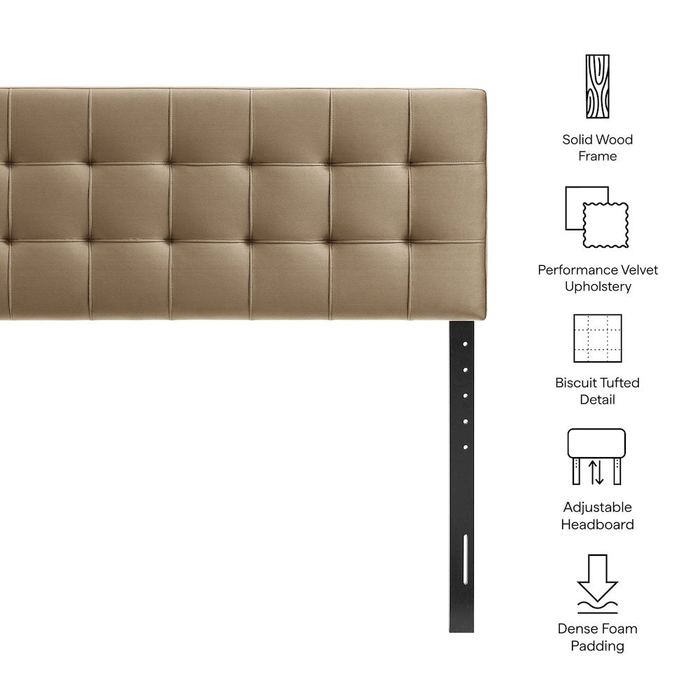 Lily Stain-Resistant Performance Velvet Queen Size Headboard