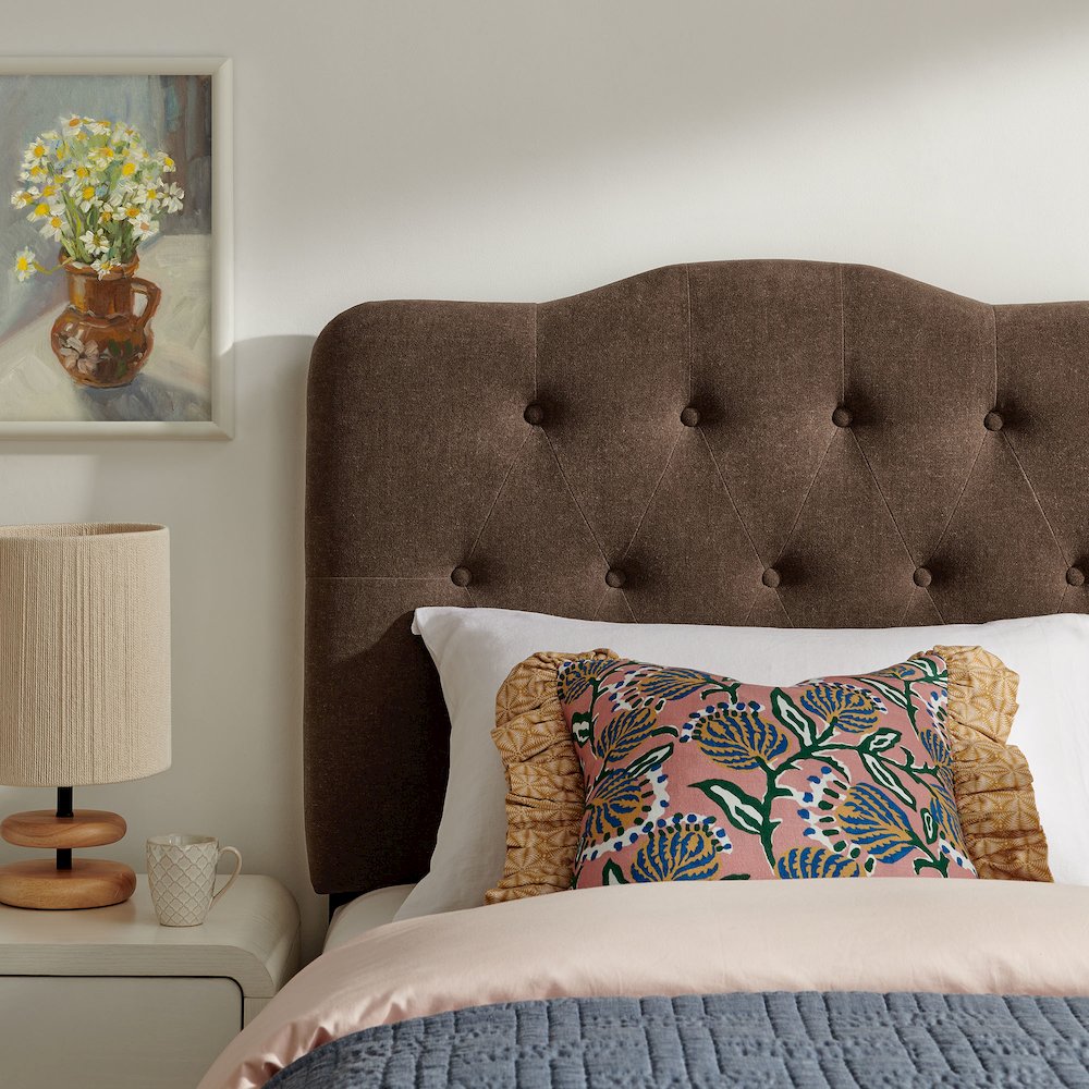 Annabel Premium Linen Blend Twin Headboard