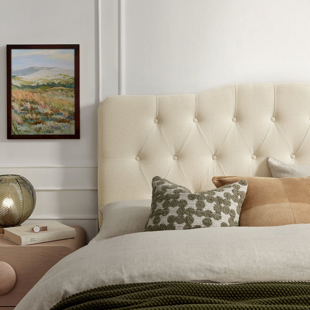 Annabel Premium Linen Blend Queen Headboard