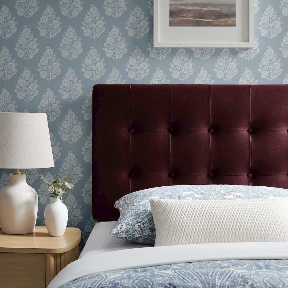 Emily Stain-Resistant Performance Velvet Twin Size Headboard