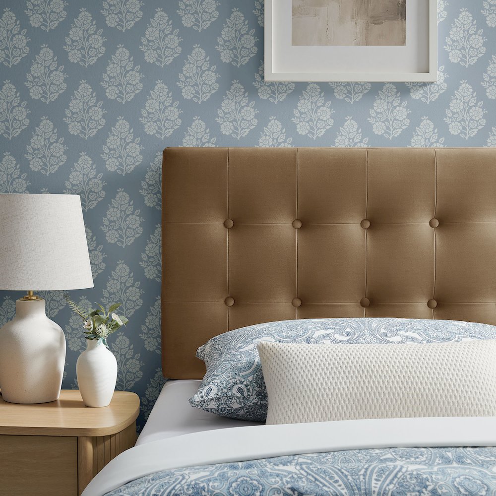 Emily Stain-Resistant Performance Velvet Twin Size Headboard