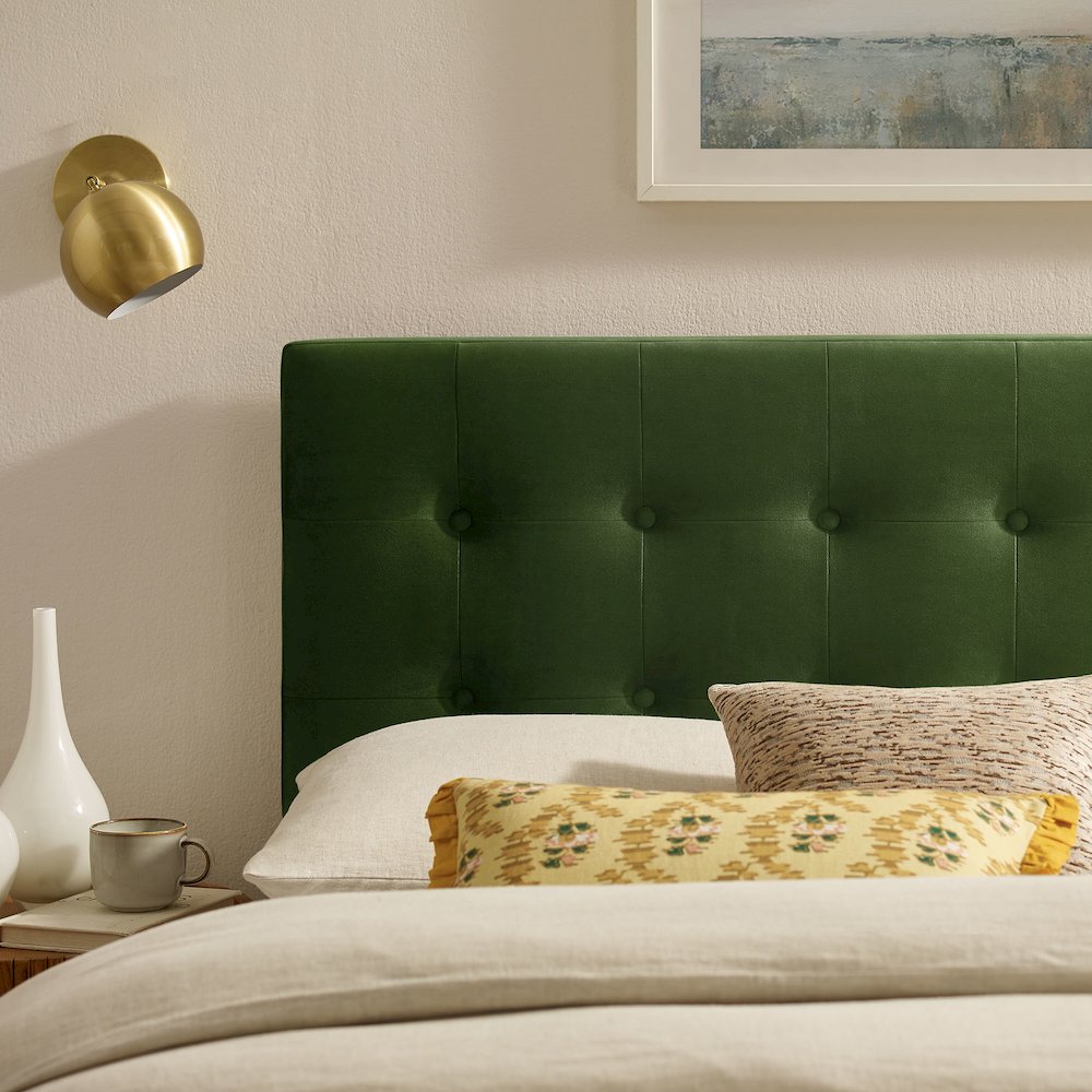 Emily Stain-Resistant Performance Velvet King Size Headboard