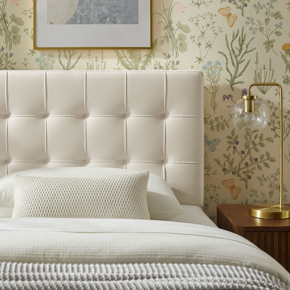 Lily Stain-Resistant Performance Velvet Twin Size Headboard