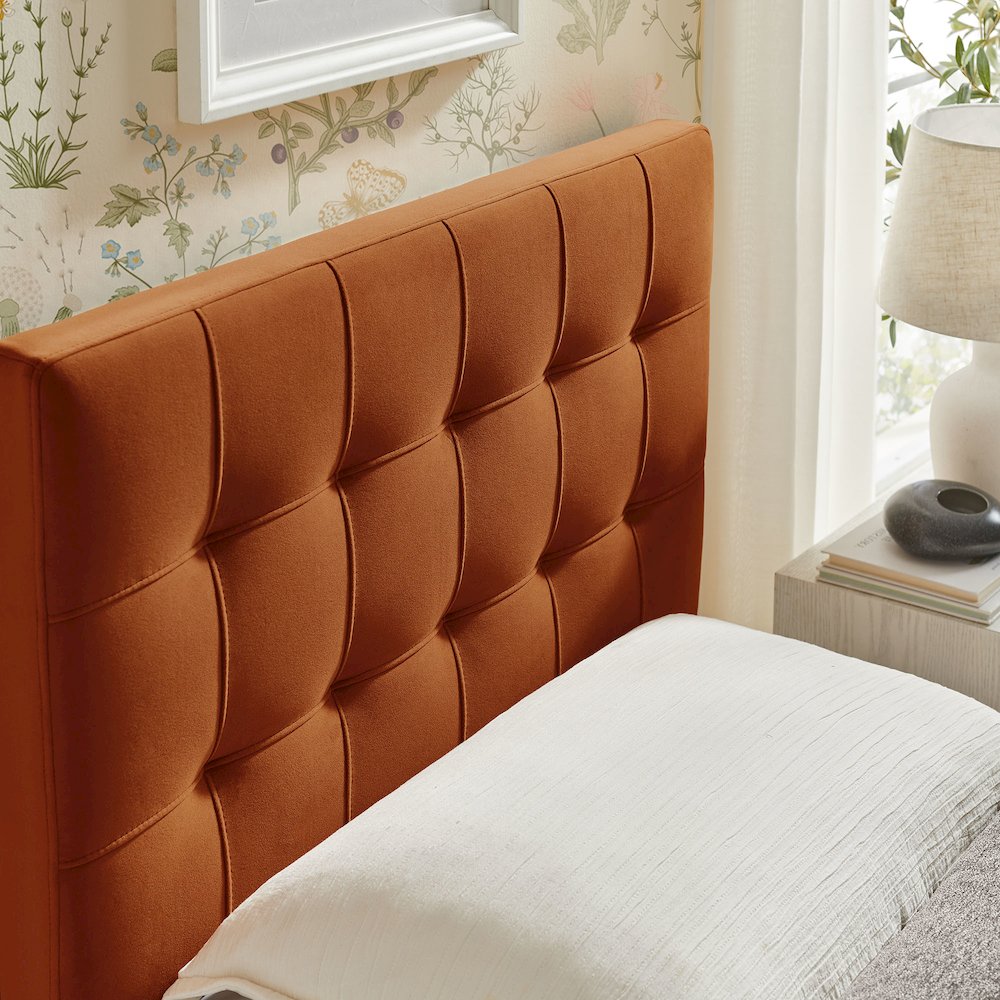 Lily Stain-Resistant Performance Velvet Twin Size Headboard