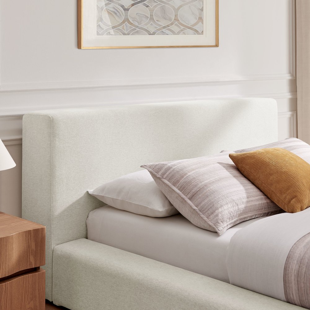 Luma Chenille Upholstered King Platform Bed Frame