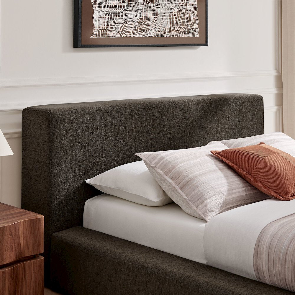 Luma Chenille Upholstered King Platform Bed Frame