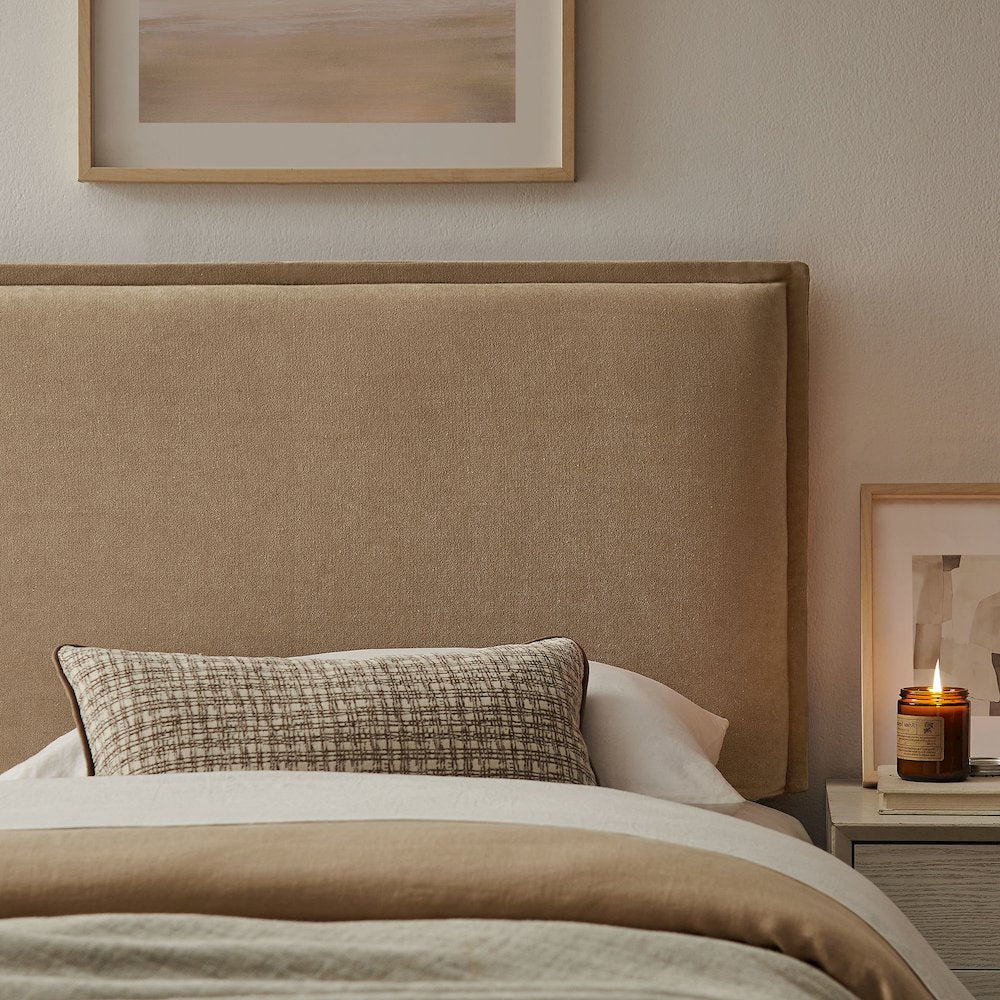 Camille Upholstered Linen Blend Twin Size Headboard