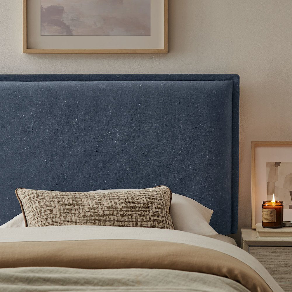 Camille Upholstered Linen Blend Twin Size Headboard