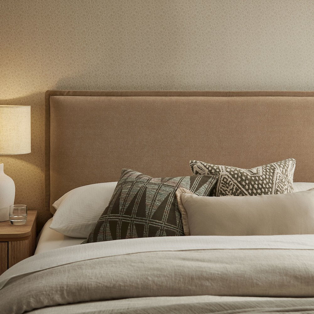 Camille Upholstered Linen Blend Full Size Headboard