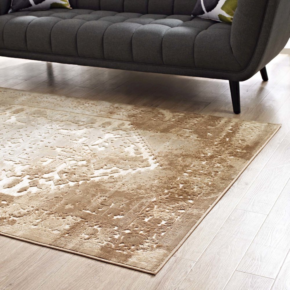 Rosina Distressed Vintage Medallion 8x10 Area Rug