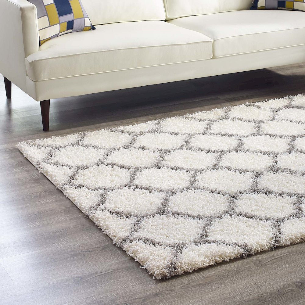 Solvea Moroccan Trellis 5x8 Shag Area Rug