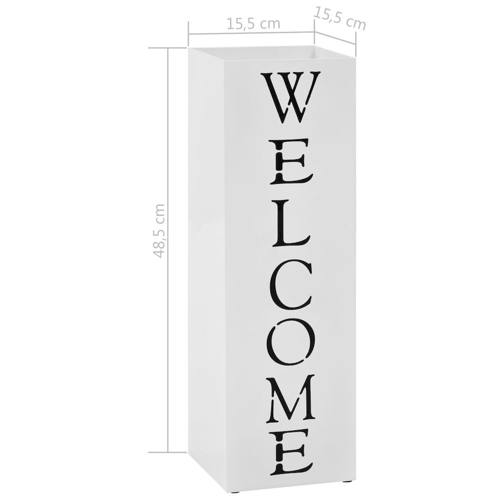 Umbrella Stand White Powder-coated steel Medium Decorative Inlays