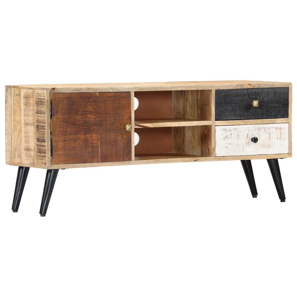 Tv Cabinet Natural Wood Solid Mango Wood Standard TV Cabinet