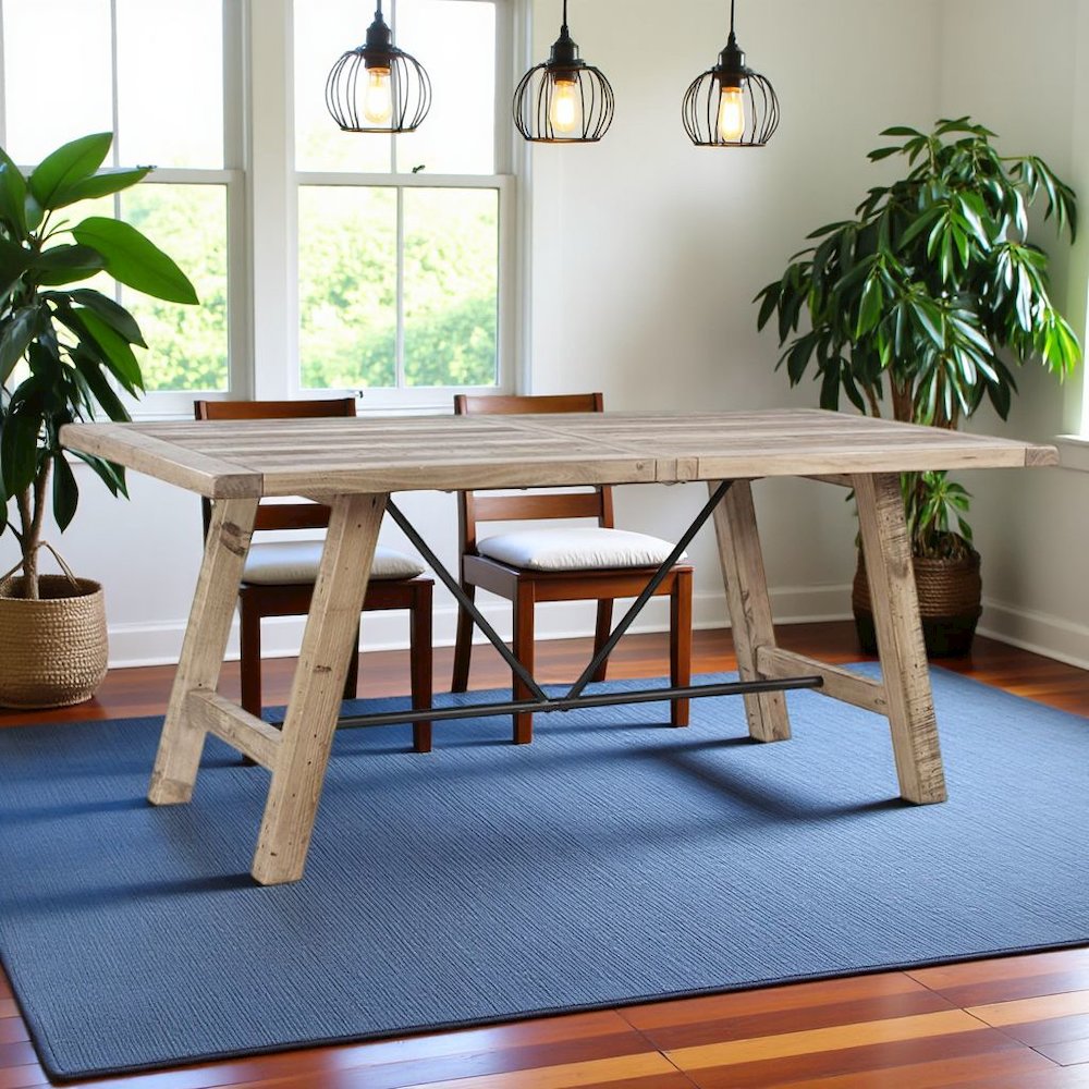 Solid Wood Rectangle Dining Table – Classic Dining Room Table for 6