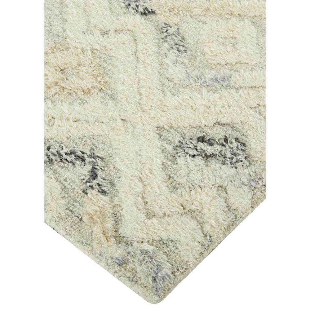 Anica Moroccan Diamond Wool TuftedAccent Rug, Ivory/Chambray Blue, 4ft x 6ft, ANC8004FIVYBLUC00