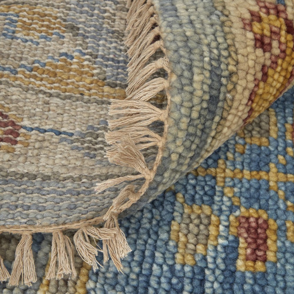 Fillmore Traditional Geometric, Blue/Yellow/Red, 3' x 5' Accent Rug