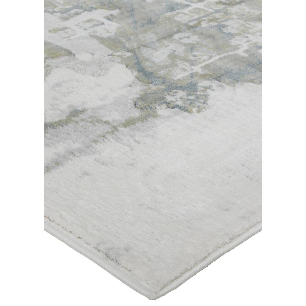 Atwell Contemporary Abstract Rug, Silver Gray/Green, 5ft-3in x 7ft-6in Area Rug, ATL3146FSLV000E76