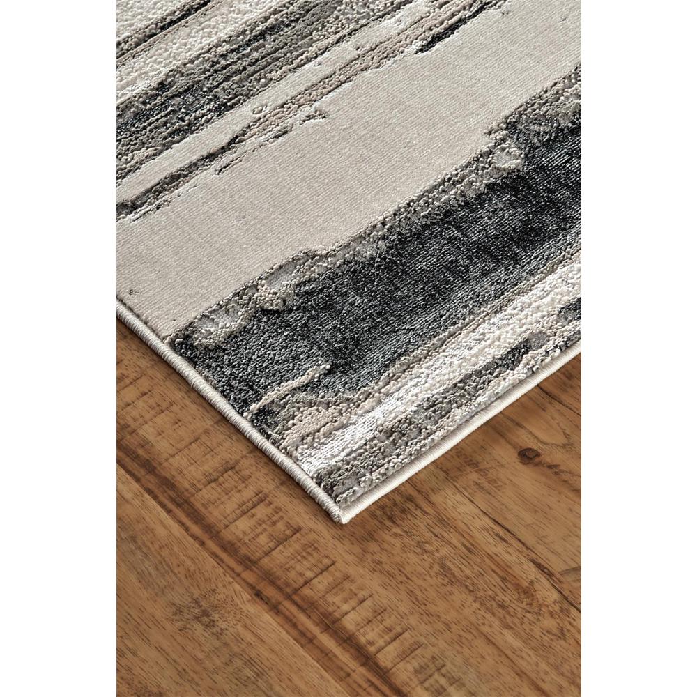Micah Modern Metallic Gradient Rug, Silver/Black, 6ft - 7in x 9ft - 6in Area Rug, 6943049FSLV000F05