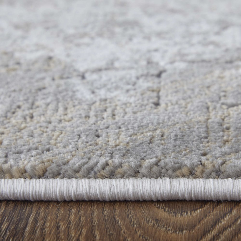 Waldor Modern Abstract, Gray/Silver/Taupe, 1'-8" x 2'-10" Accent Rug