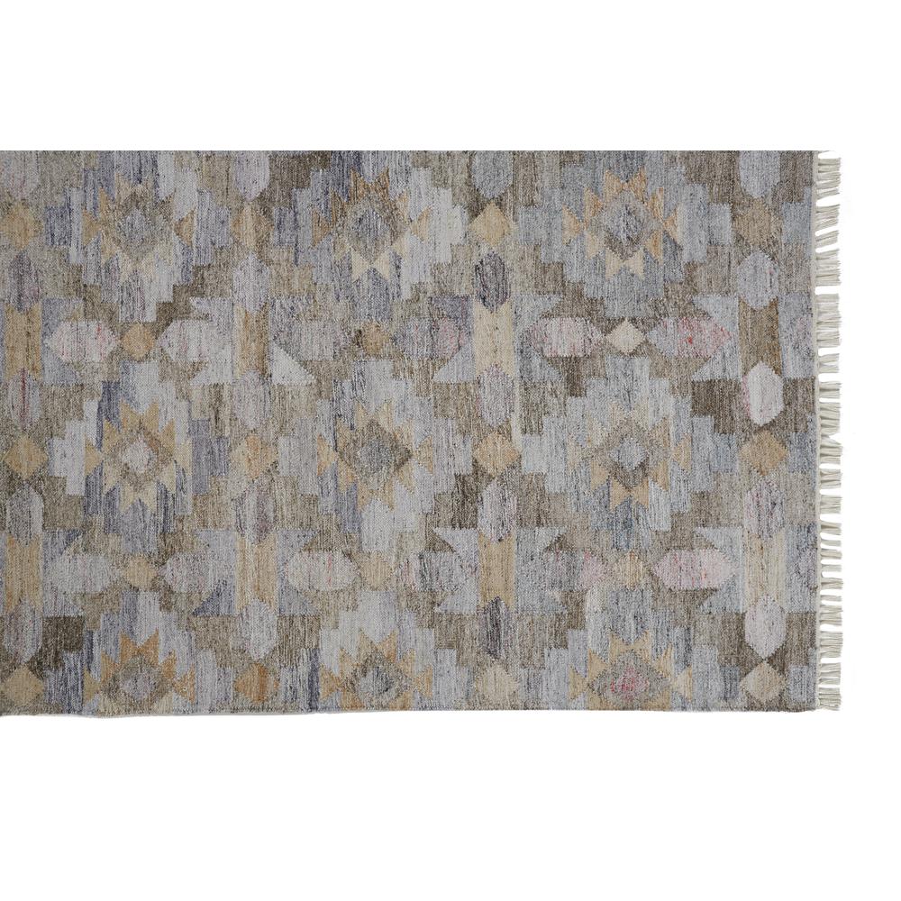 Beckett Eco Moroccan Ornamental Mosaic Accent Rug, Blue/Tan/Brown, 2ft x 3ft, 8900818FGRYMLTP00