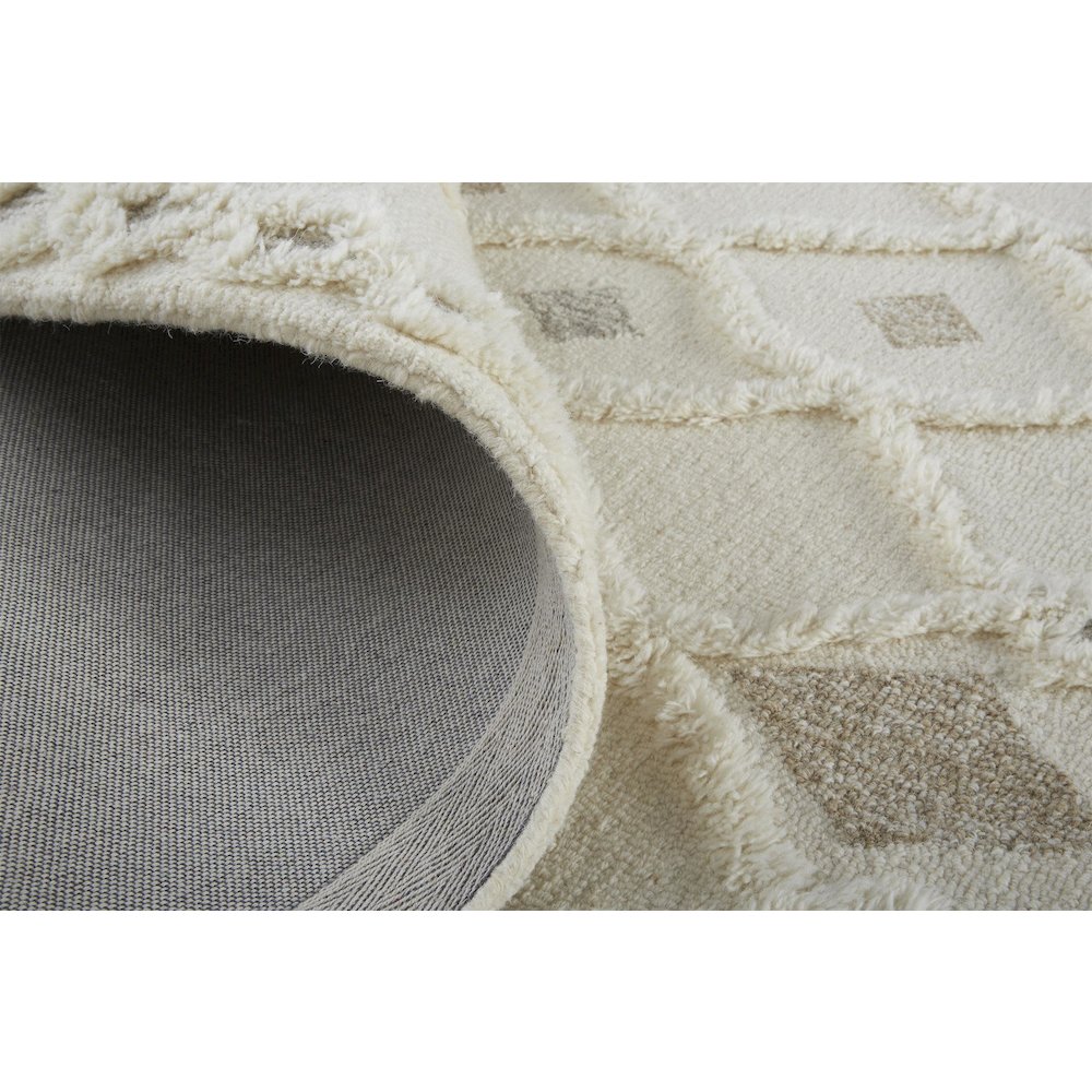 Anica Moroccan Wool Rug w/Ornamental Diamonds, Ivory/Tan, 10ft x 14ft Area Rug, ANC8011FIVY000H00