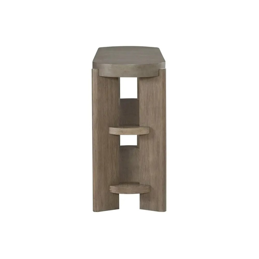 Affinity Sofa Table for Living Room - Dusty Taupe Faux Concrete Tops