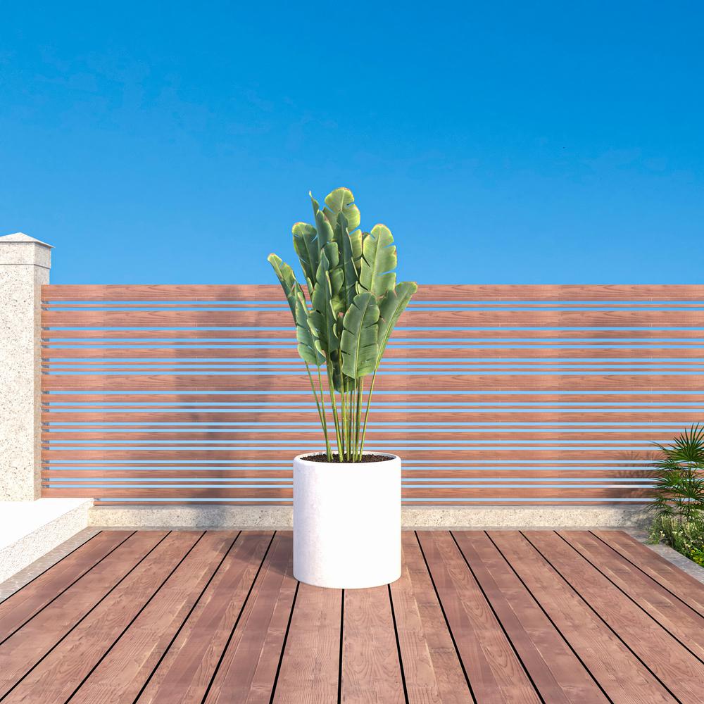 Tundra Series Poly Stone cylindrical Shape Planter in White 20" Dia, 22" High