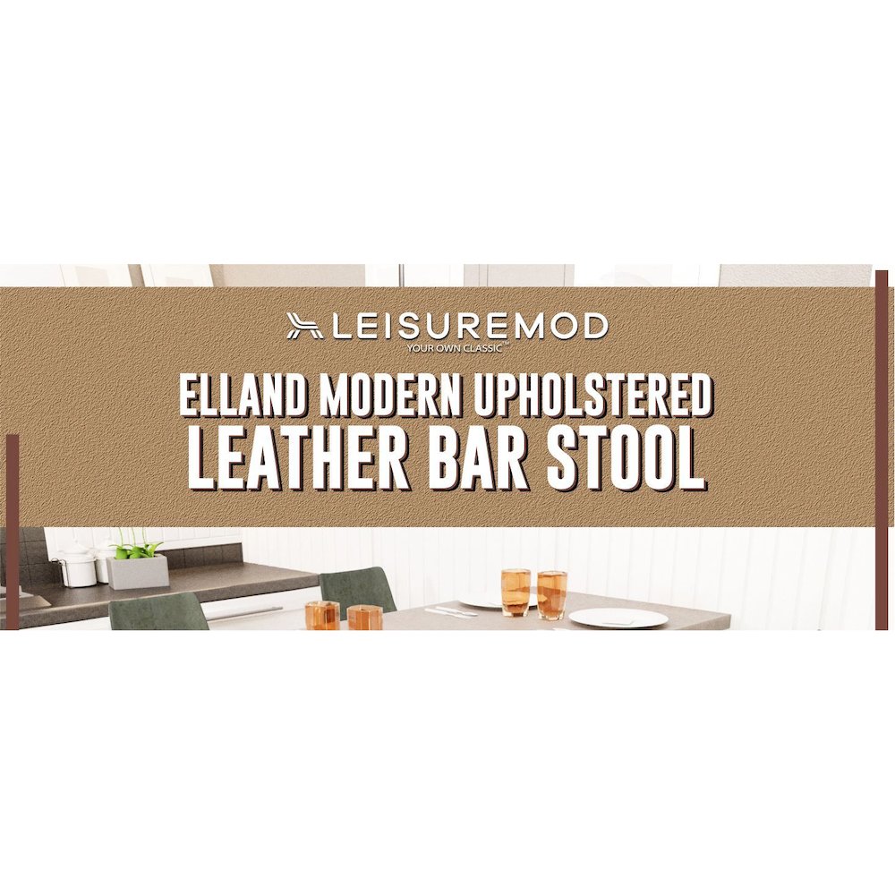 Elland - Bar stool - Olive Green- White Base