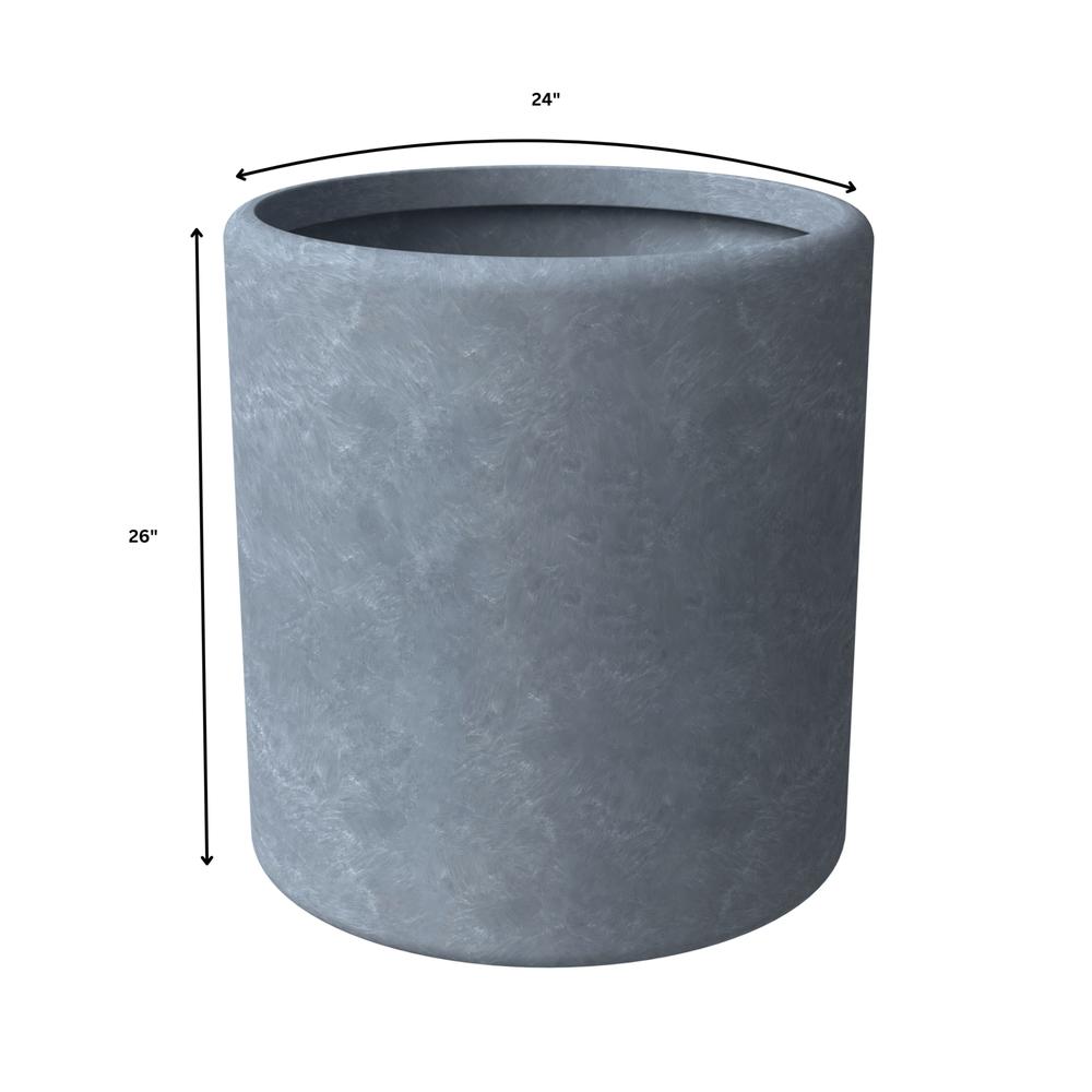 Tundra Series Poly Stone Planter Set in Aged Concrete