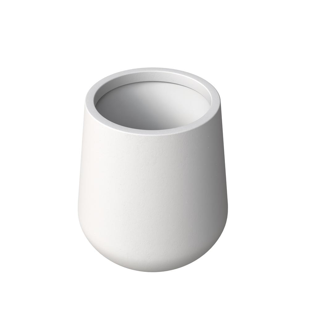 Orchid Seires Poly Stone Planter in White 17.7 Dia 17.7 High