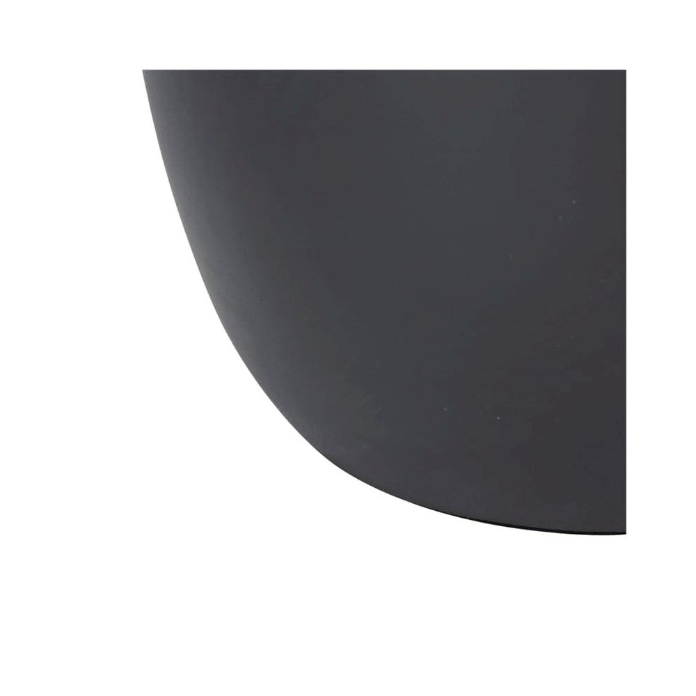 Dahlia Series Poly Stone Planter in Black 14.4 Dia, 10.8 High