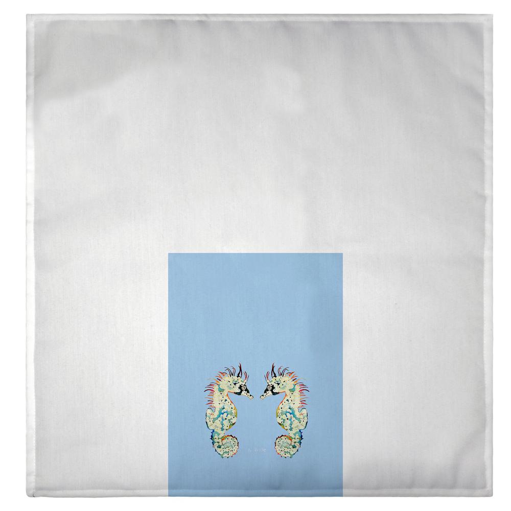 Betsy's Seahorses on Light Blue Guest Towel