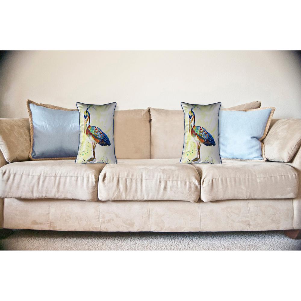 Fancy Heron Large Indoor/Outdoor Pillow 16x20