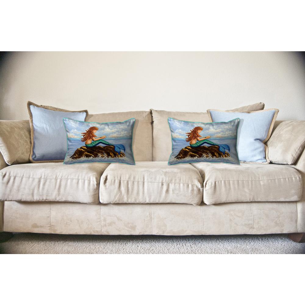 Mermaid's Handbook Large Indoor/Outdoor Pillow 16x20