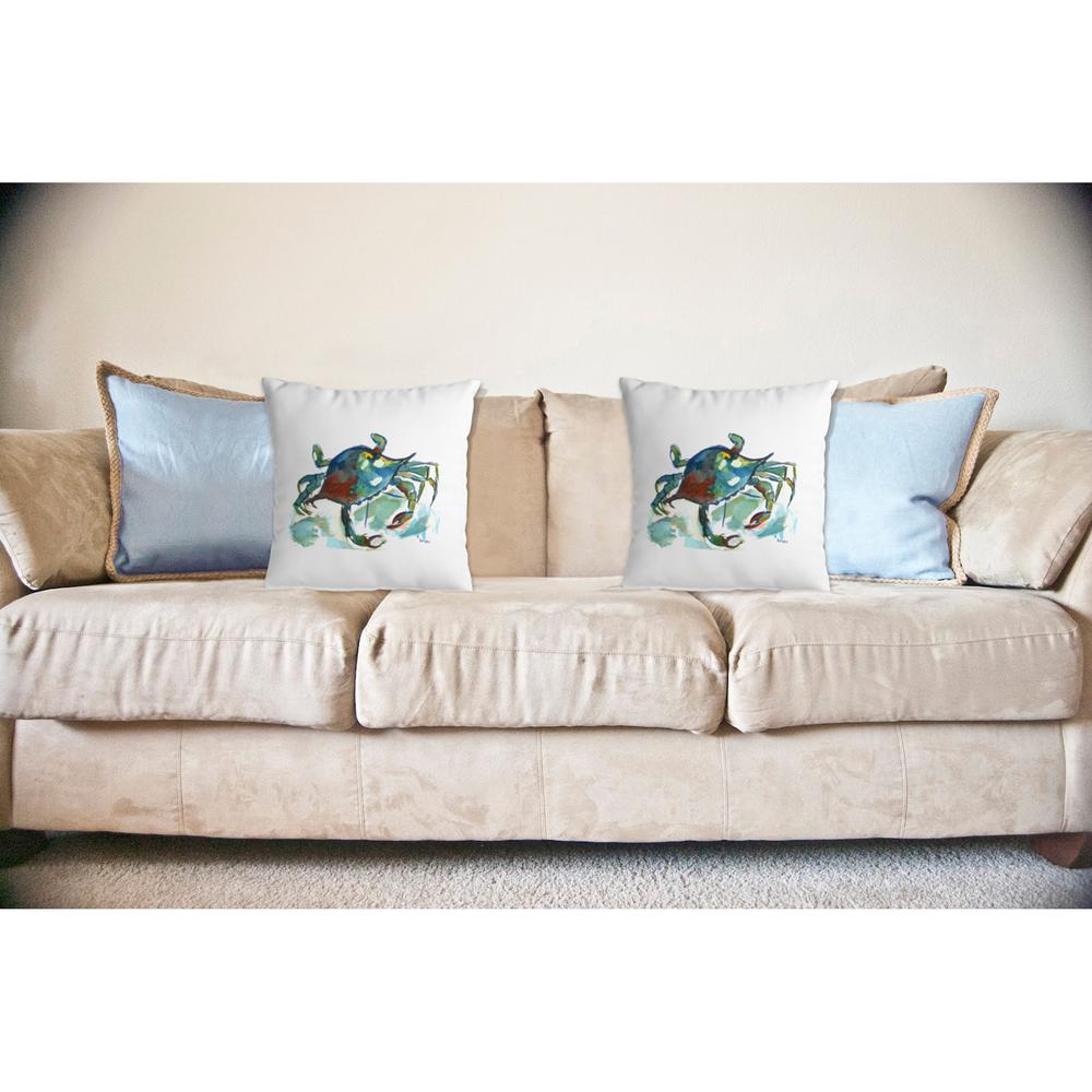 Betsy's Crab No Cord Pillow 18x18