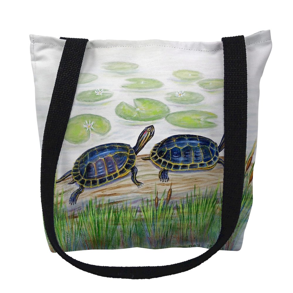Two Turtles Medium Tote Bag 16x16