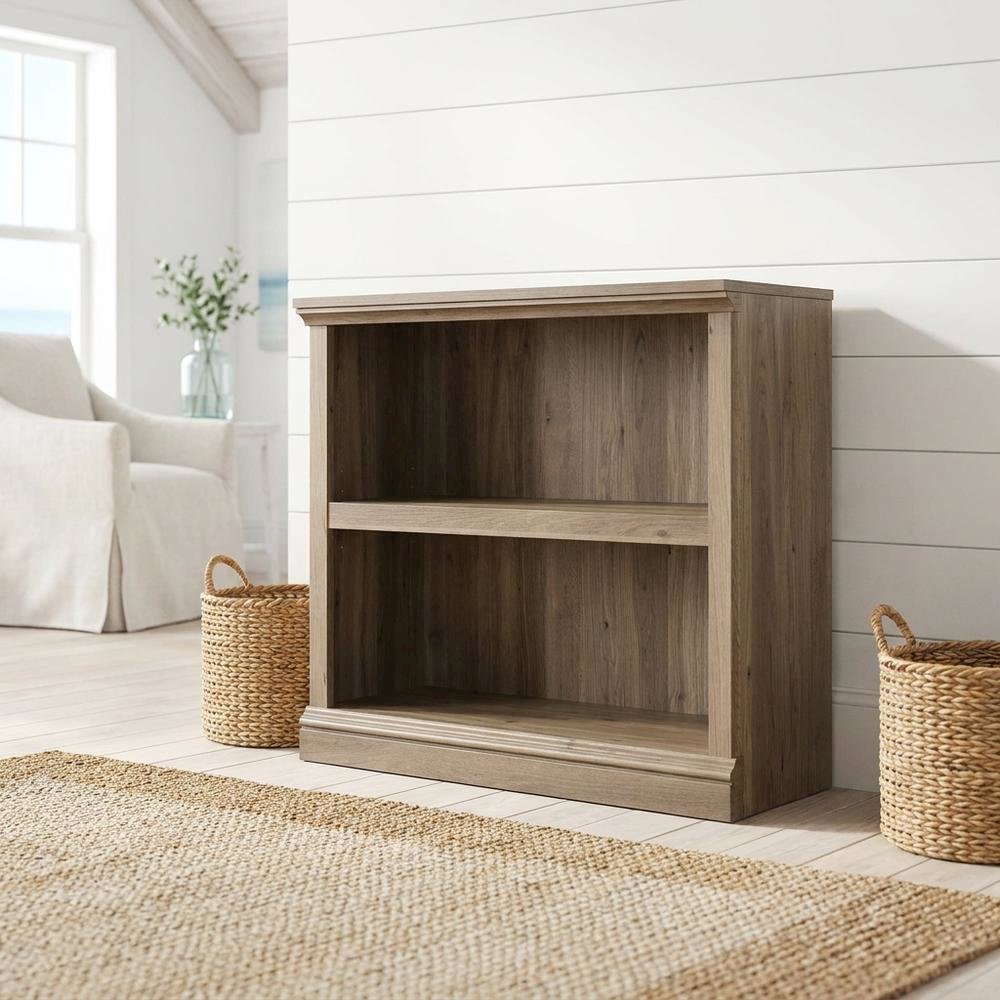 Salt Oak Storage Bookcase with Versatile Shelving and Open Design