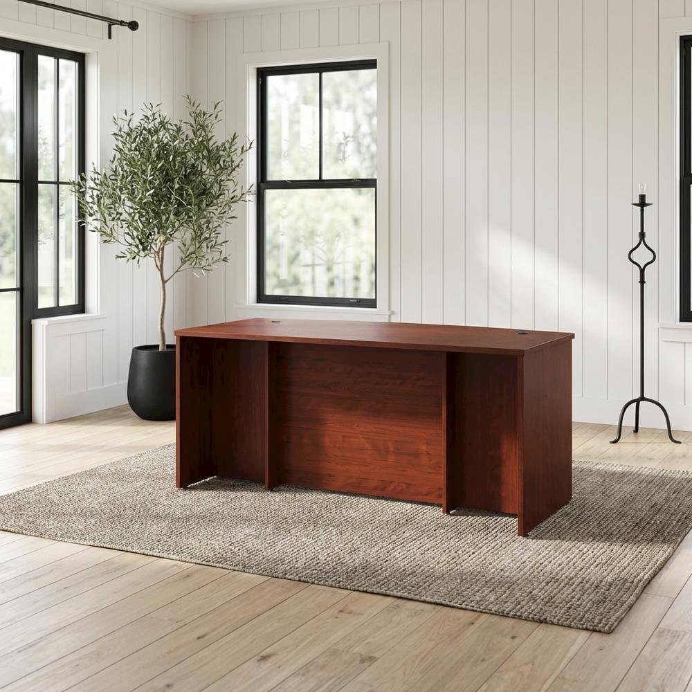 Contemporary Brown Office Desk with Rectangle Top and Classic Finish