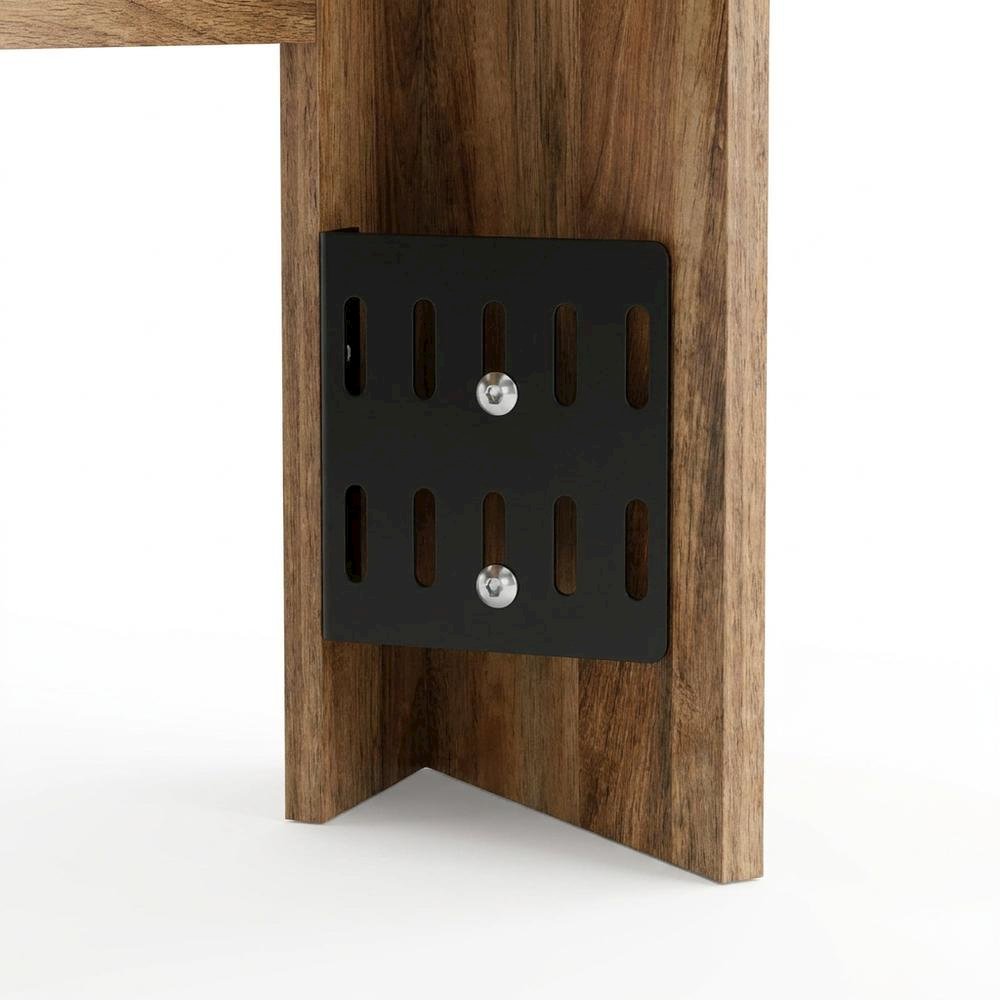 Engineered Wood Farmhouse Bookcase Headboard for Full and Queen Beds