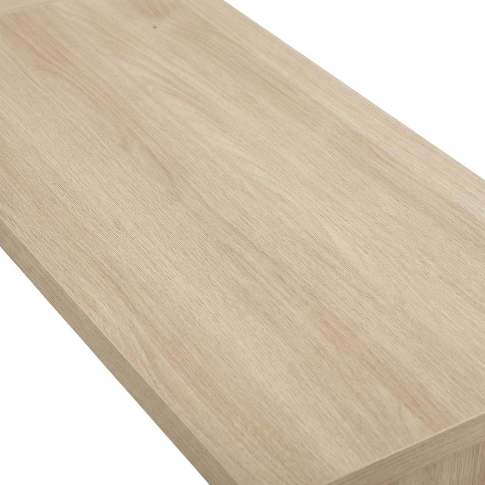 Black Raven Oak Finish L-Shaped Desk With Coastal Cottage Style