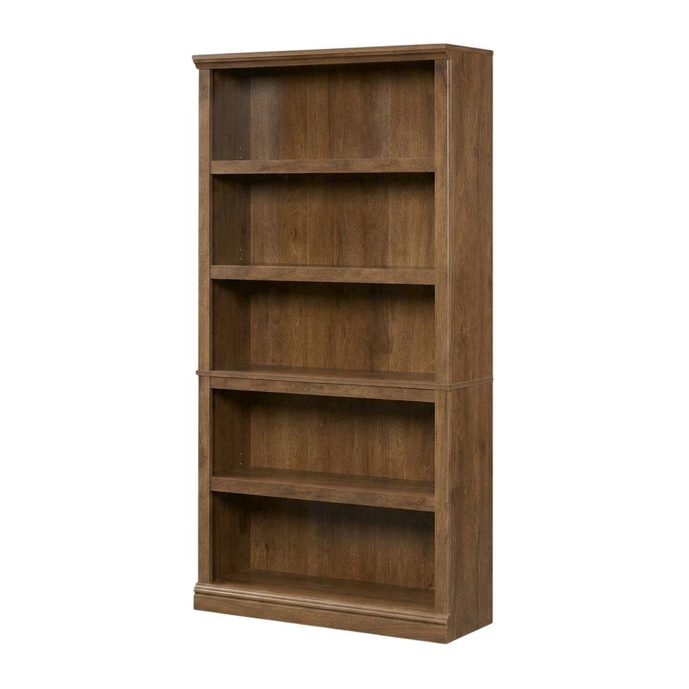 Oiled Oak Finish Bookcase for Miscellaneous Storage with Open Shelving